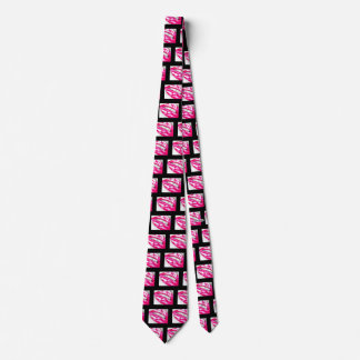Hett Läppar Rosa/svart Slips