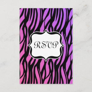Hett Lila/Rosa Zebra ränder Monogram OSA Kort