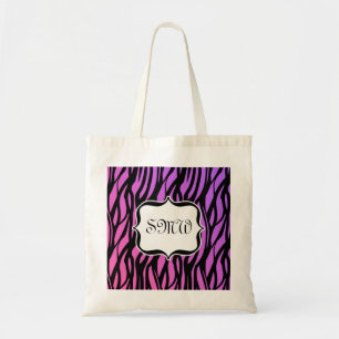Hett Lila/Rosa Zebra ränder Monogram Toto Tygkasse