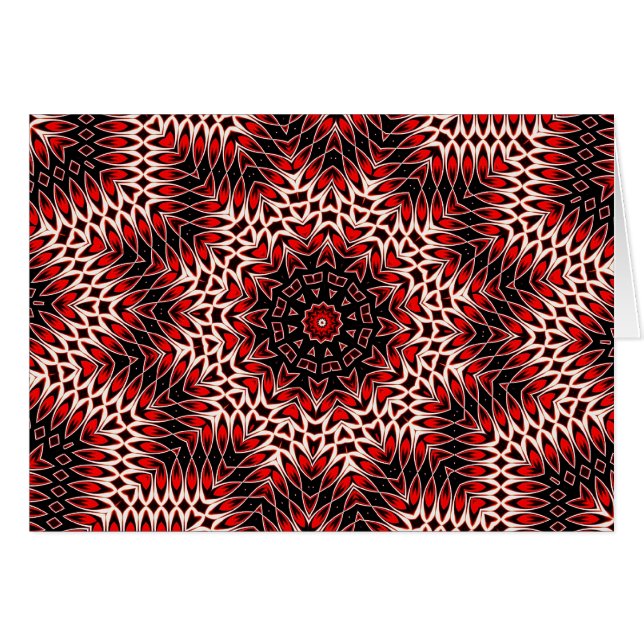 Hett Löv Kaleidoscope Hälsningskort (Framsidan Horizontal)