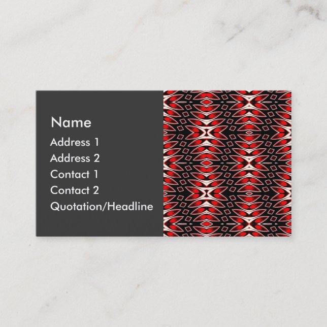 Hett Löv Visitkort (Framsida)