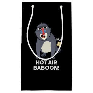 Hett Luft Baboon Funny Farting Monkey Pun Mörk BG