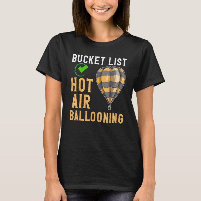 Hett Luft Balloding Riding Luftballong T Shirt (Framsida)