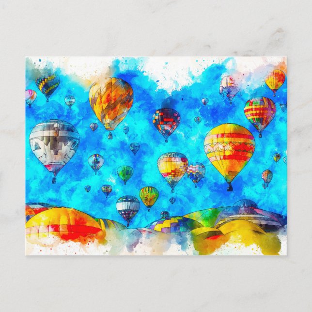 Hett-luft-ballong Vykort (Framsida)