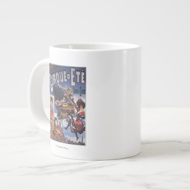 Hett-Luft-ballongen och japanska Dam Poster Jumbo Mugg (Framsida vänster)