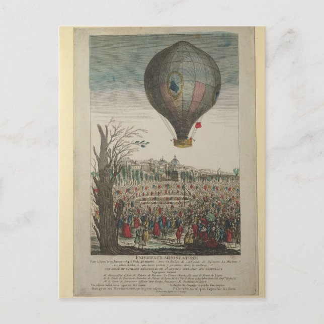 Hett-Luft-ballongexperiment Vykort (Framsida)