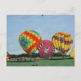 Hett Luft Ballooning Mural, Danville, IL Vykort