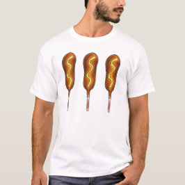 Hett Maj Hundar med Mustard Fried Fair Food Hotdog Tee Shirt