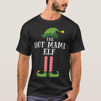 Hett Mamma Elf Matching Family Group jul Party T Shirt