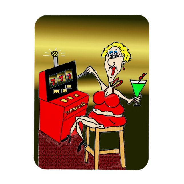 HETT MAMMA SLOT MASKIN LUCKY 7'S MAGNET (Vertikal)