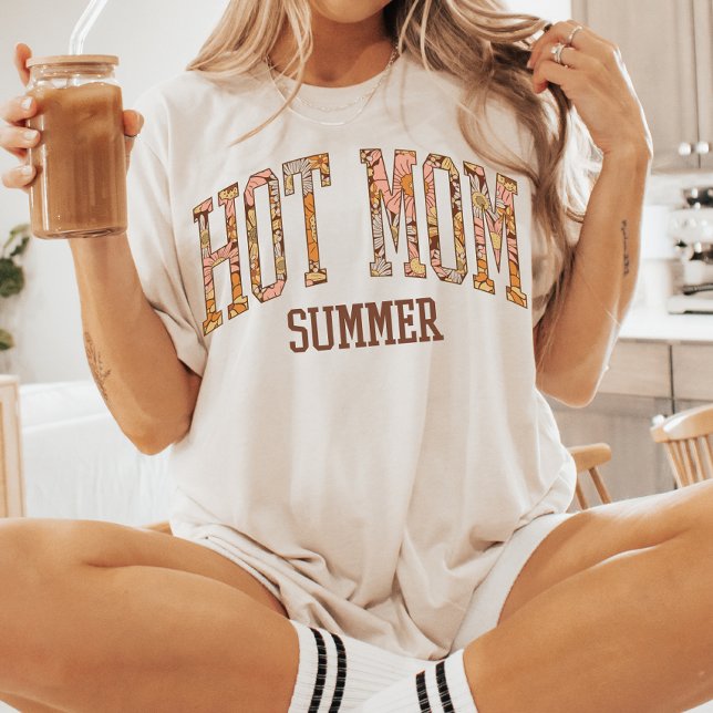 Hett Mamma sommar | Ny Mamma | Meddelande om Gravi T Shirt (Skapare uppladdad)