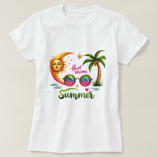 Hett mamma sommar t shirt (Design framsida)
