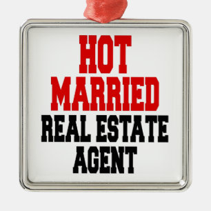 Hett Married Real Gods Agent Julgransprydnad Metall