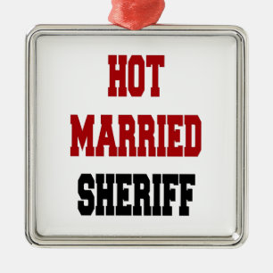 Hett Married sheriff Julgransprydnad Metall