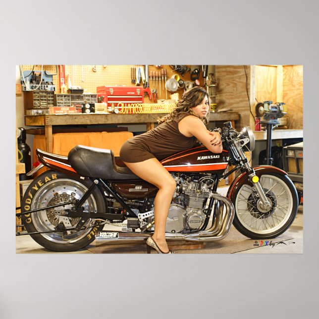 Hett modell + Hett Classic DragCycle Poster (Framsidan)