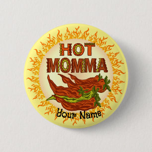 Hett Momma anpassningsbar Knapp