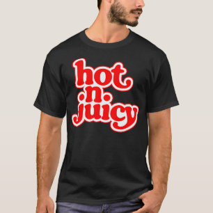 Hett N Juicy 70s hamburger cheeseburger fast mat T Shirt