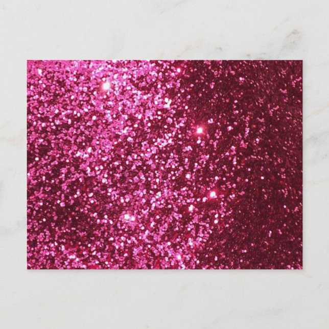 HETT NEON ROSA GNISTRA GLITTER BAKGRUND PARTY ROLI INBJUDAN VYKORT (Framsida)