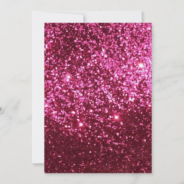 HETT NEON ROSA GNISTRA GLITTER BAKGRUND PARTY ROLI INBJUDNINGAR (Framsida)