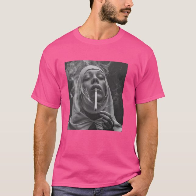 Hett nurökcigarett, Rebellious nun 1 T Shirt (Framsida)
