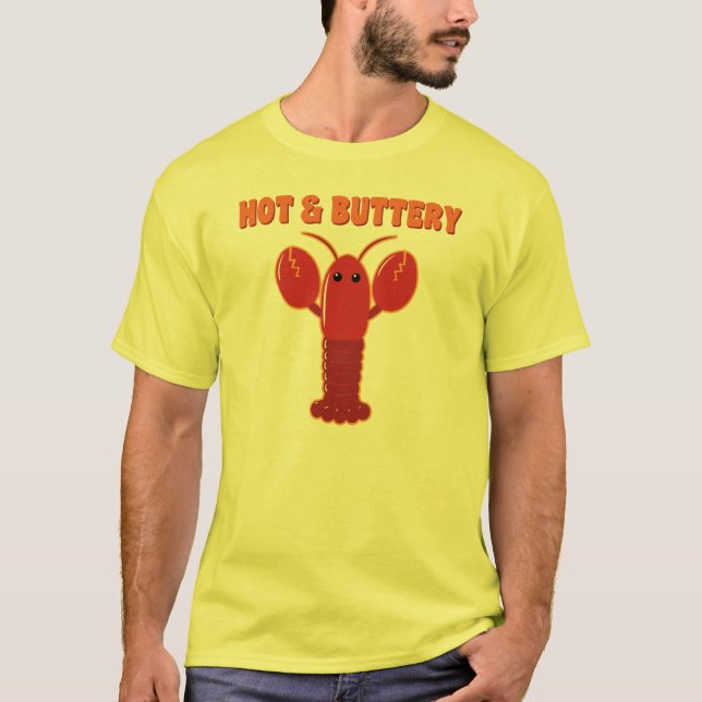 Hett och batterilobster t shirt (Framsida)