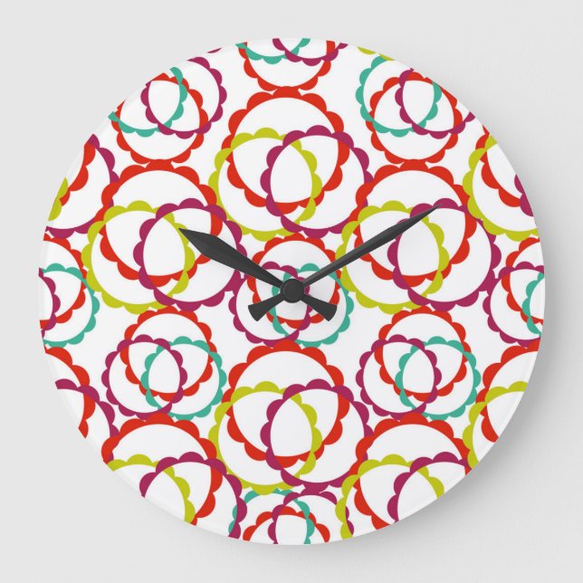Hett och Bright Ring Mönster Stor Klocka (Framsida)