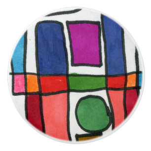 Hett och coola rektangel rand med cirkelaccent knopp