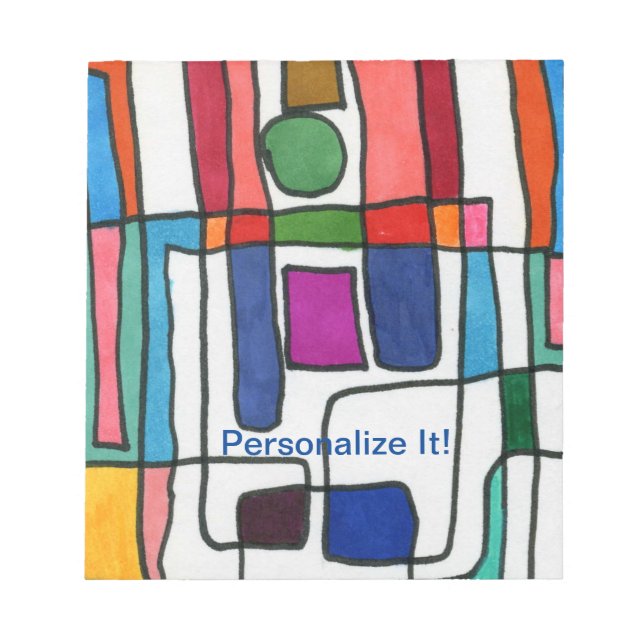 Hett och coola, rektangulärt rand med cirkelaccent anteckningsblock (Framsida)