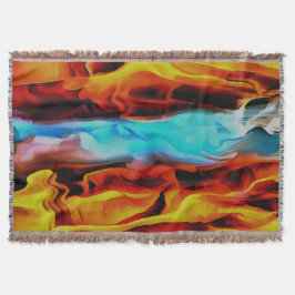 Hett och Kall Inslag Abstrakt för akrylvitlök Filt