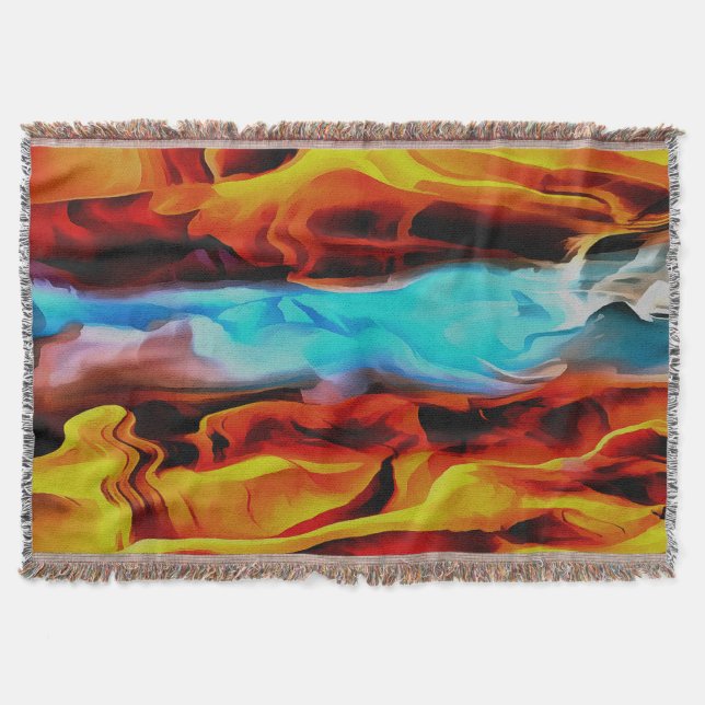 Hett och Kall Inslag Abstrakt för akrylvitlök Filt (Framsidan)