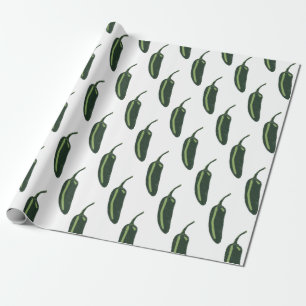 HETT och SPICY Jalapeño Chile Paprika Mönster Presentpapper