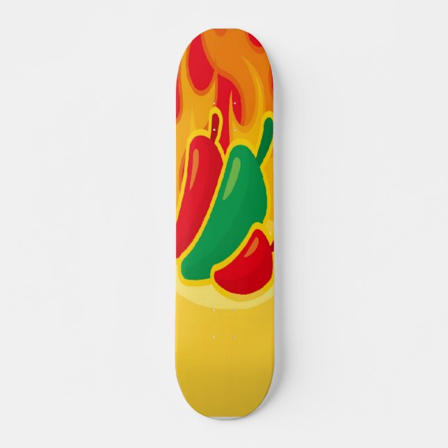 Hett Paprika Skateboard Bräda 19,5 Cm (Framsida)