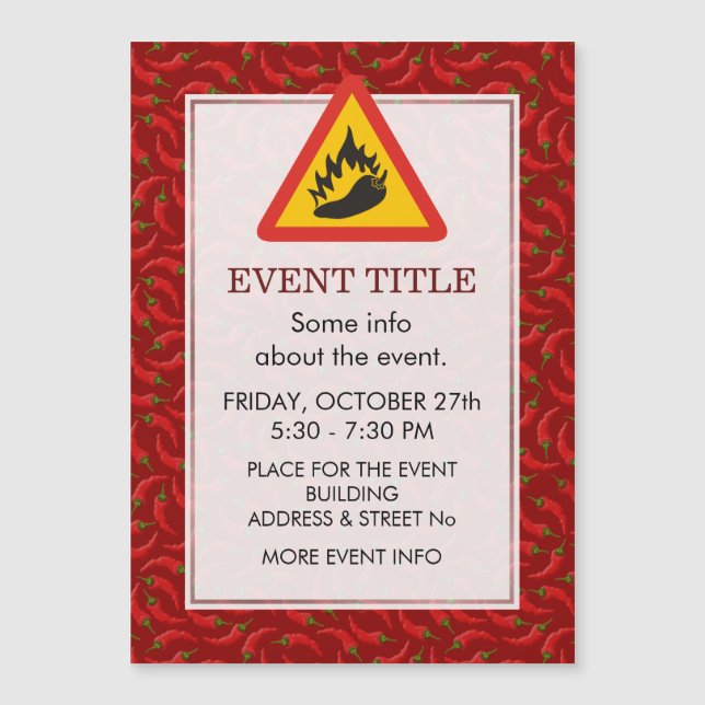 Hett Pepper Danger-tecken (Framsida)