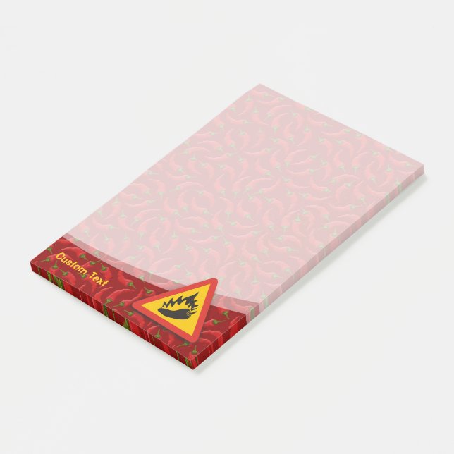 Hett Pepper Danger-tecken Post-it Block (Vinklad)