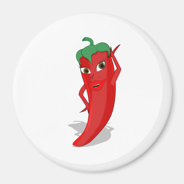 Hett Pepper Diva Magnet (Framsidan)