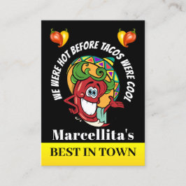 Hett Pepper Mexican Restaurant Humor Visitkort