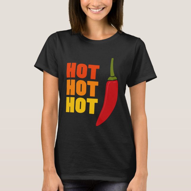 Hett Pepper Red Jalapeno Spicy T Shirt (Framsida)