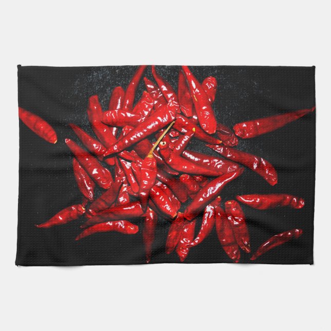 Hett Pepper - Stilla livet Kökshandduk (Horisontell)