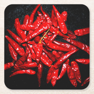 Hett Pepper - Stilla livet Underlägg Papper Kvadrat