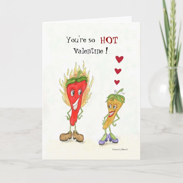 Hett Pepper Valentine Card Helgkort (Framsida)