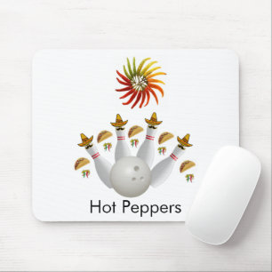 Hett Peppers Bowling Balls Mouse Pad! Muspets Musmatta