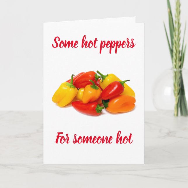 **HETT PEPPERS FÖR NÅGON HETT OCH SVEET* BIRTHDAY KORT (Framsida)