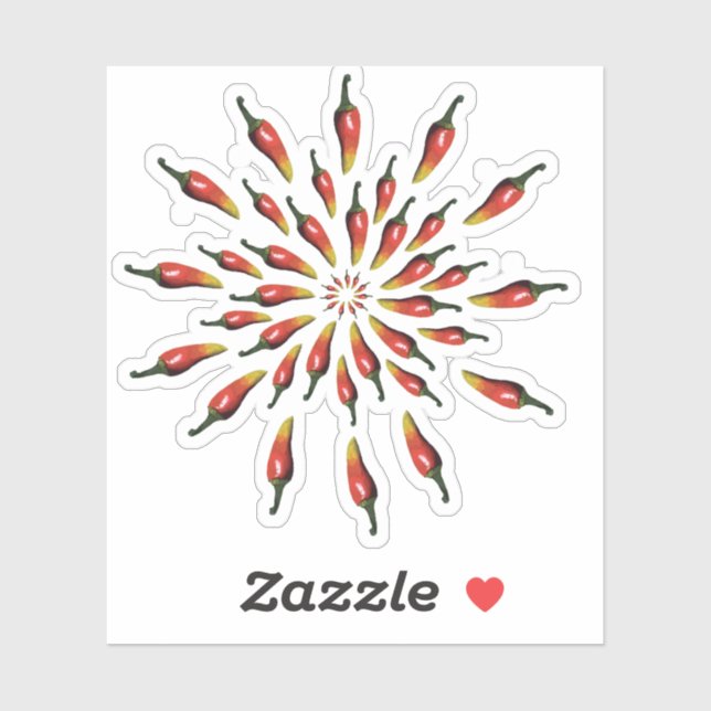 Hett Peppers Mandala Klistermärken (Ark)