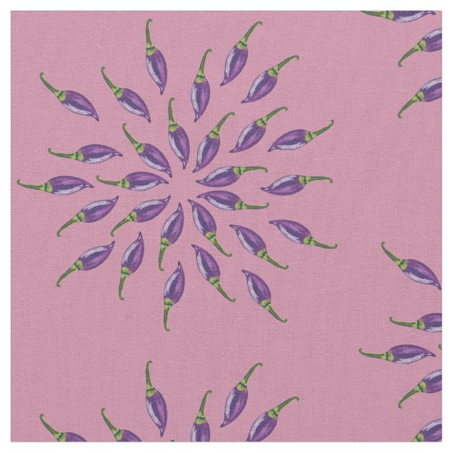 Hett Peppers Mandala Tyg (Närbild)
