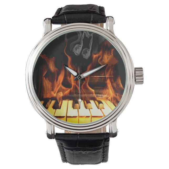 Hett Piano med Music Note Watch Armbandsur (Framsida)