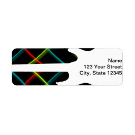 Hett Pop Färg Guitar Business Returadress Etikett