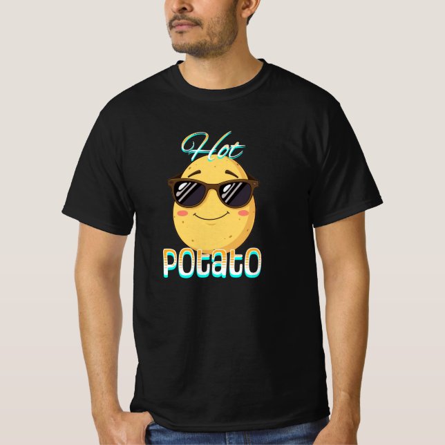 Hett Potato | Funny Potato Pun T Shirt (Framsida)