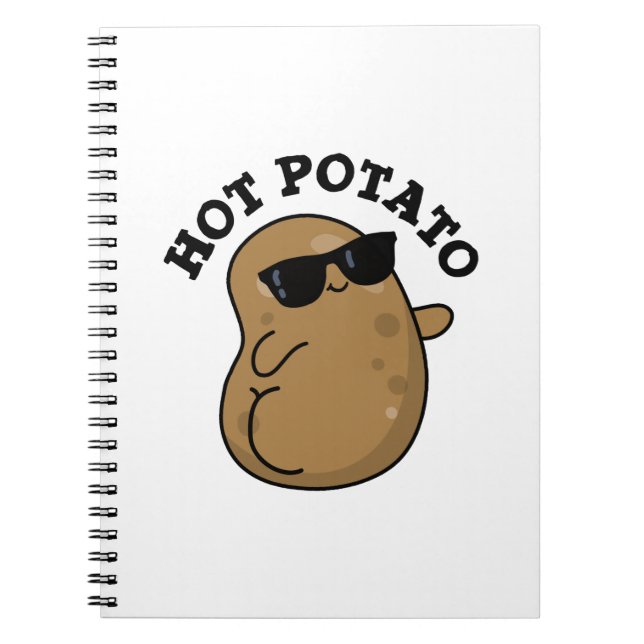 Hett Potato Funny Veggie Pun Anteckningsbok (Framsidan)