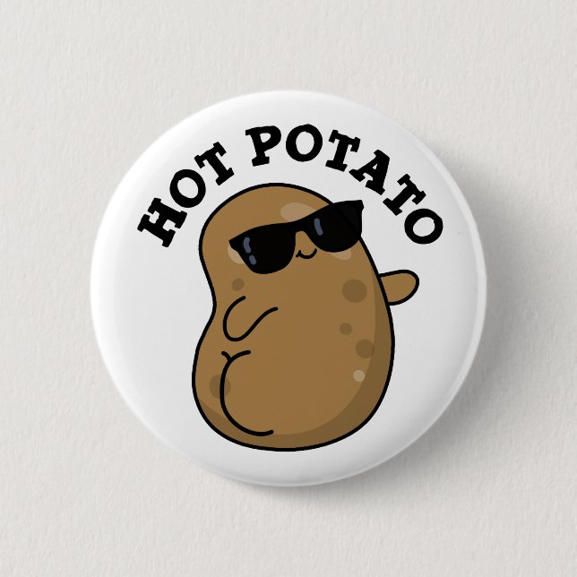 Hett Potato Funny Veggie Pun Knapp (Framsida)