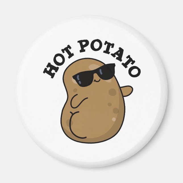 Hett Potato Funny Veggie Pun Magnet (Framsidan)